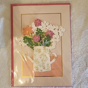 Bundle Booster!  Floral Greeting Card with Pink and White Flowers